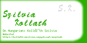 szilvia kollath business card